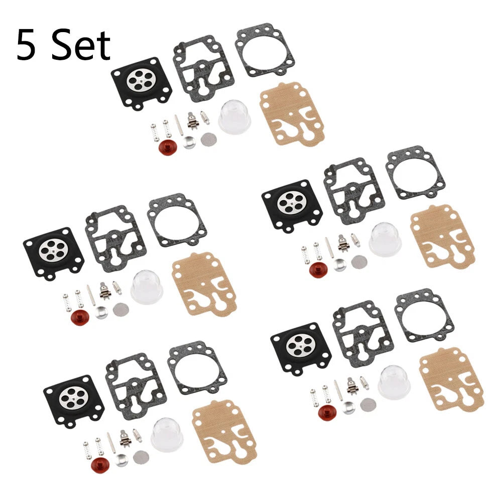 Set of 5 Carburetor Repair Kits for Honda CG260 CG330 Walbro 43CC 52CC