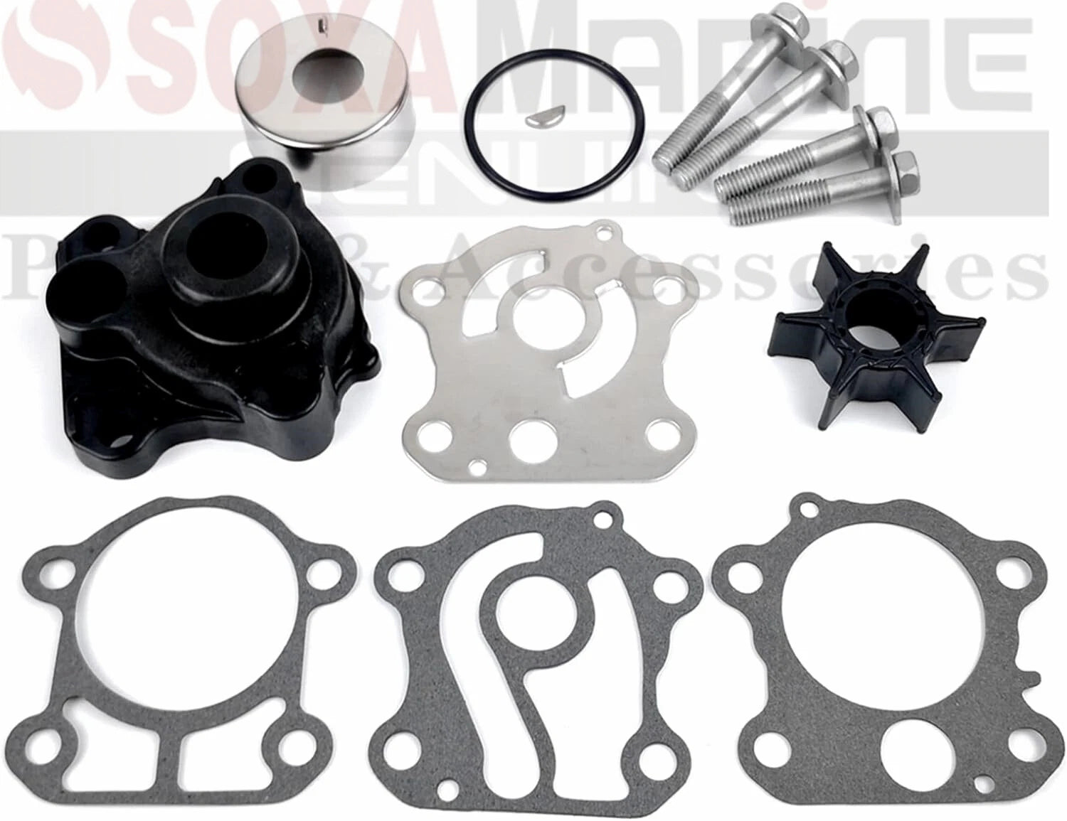 Water Pump Service Kit for Mercury Yamaha Mariner Outboard 48hp 55hp 60hp (46-84188T)