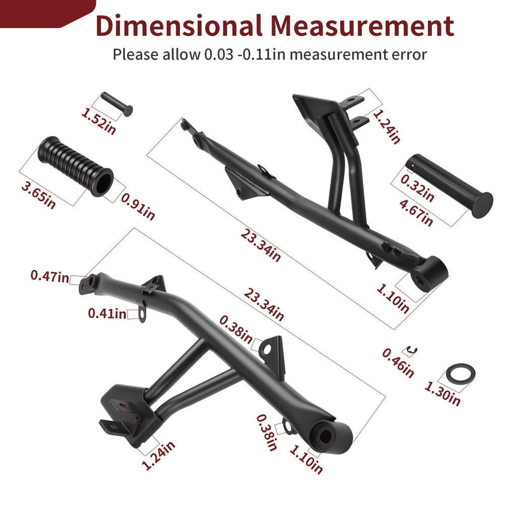 15-24 Passenger Footpegs for Kawasaki Vulcan S 650 (2015–2024) 31064-0650-18R 31064-0651-18R