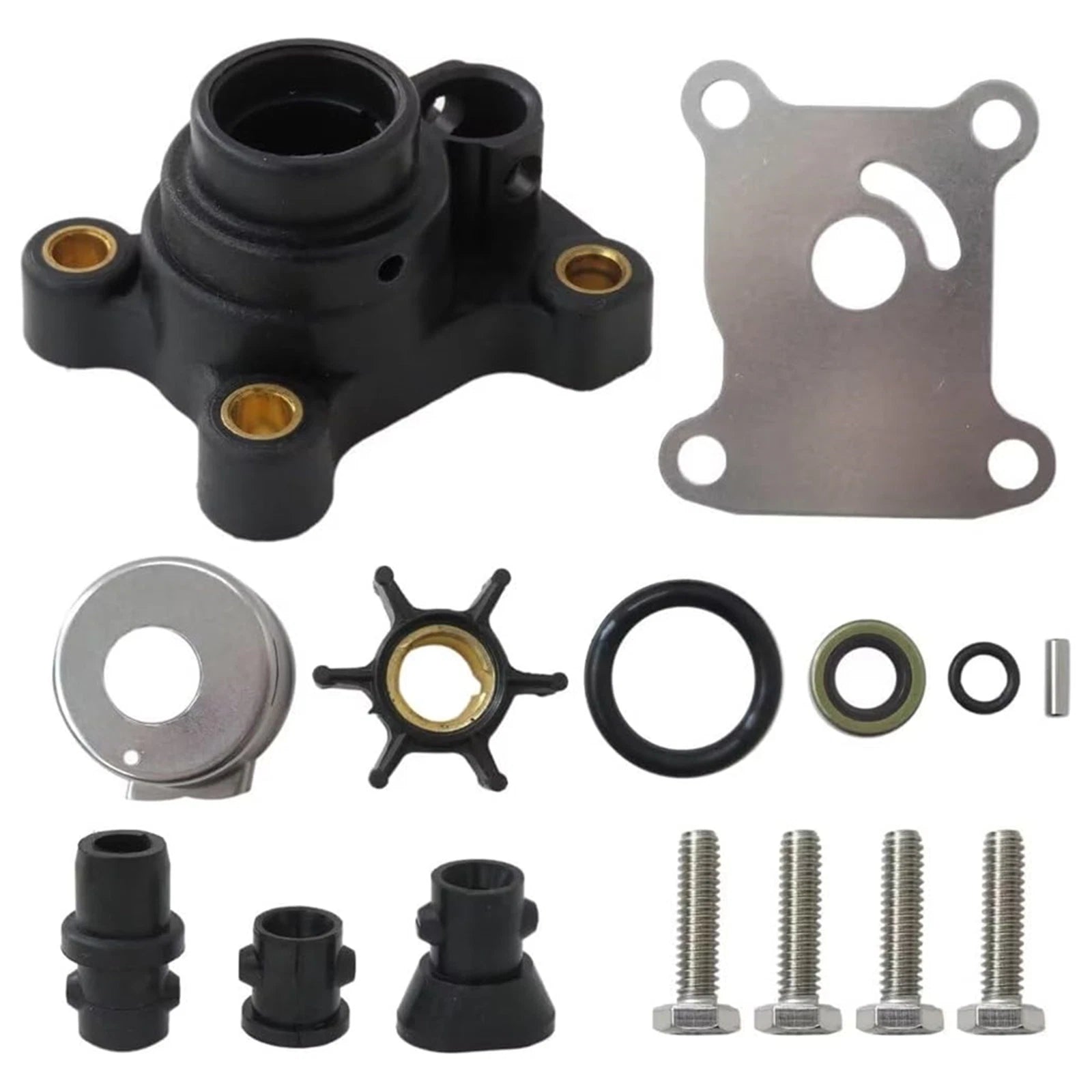Water Pump Impeller Kit 394711 for Johnson Evinrude 9.9 15 HP Outboard (1990–2000)