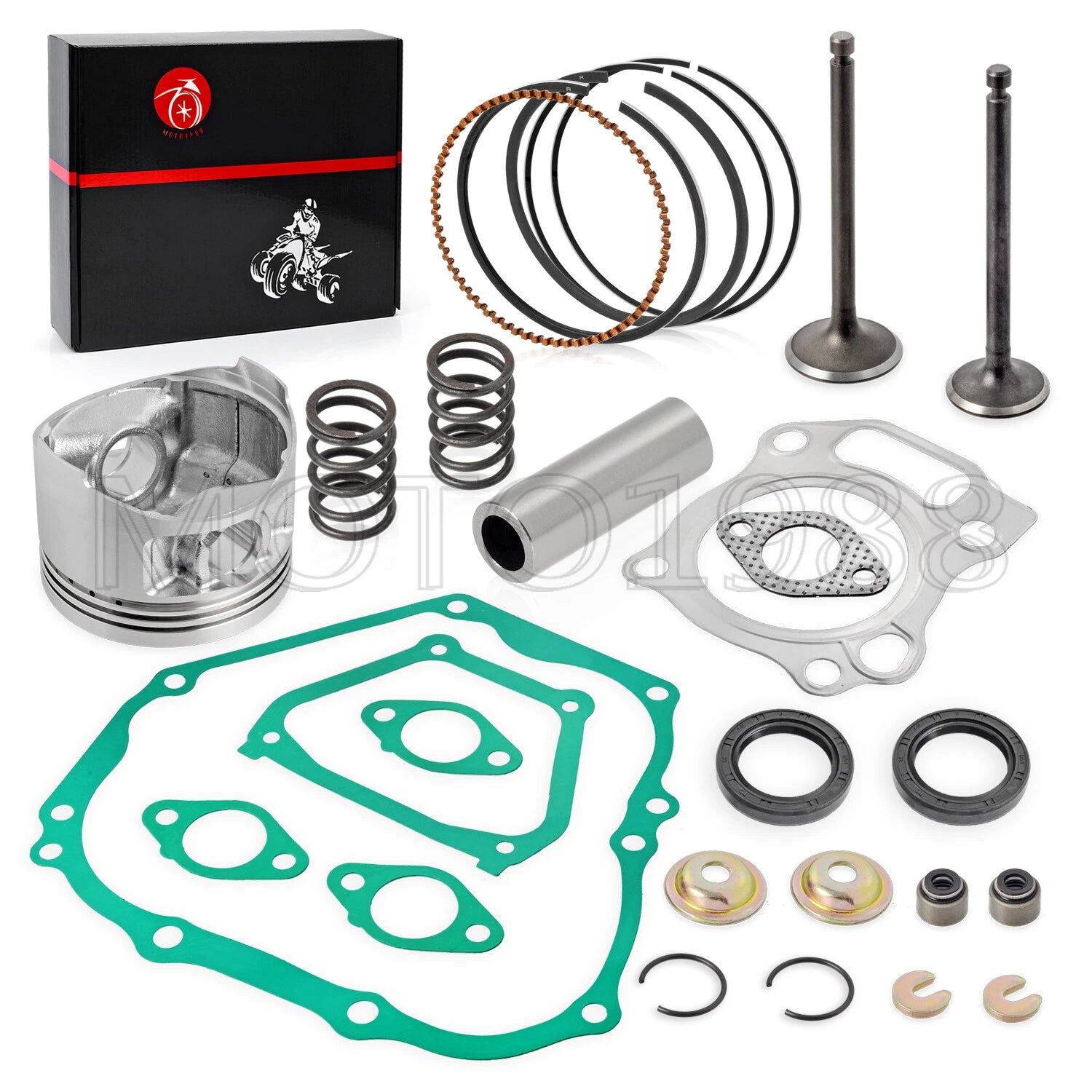 Top End Kit for Yamaha Golf Cart G16 G20 (STD Piston, Intake, Exhaust Valve, Gasket)