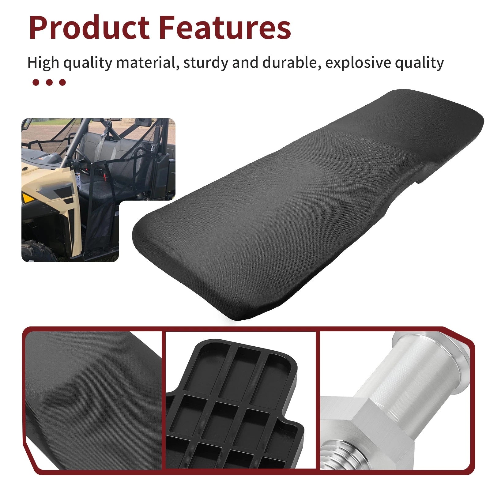 Black Bottom Seat for Polaris Ranger Crew 800, Ranger XP 800 (2011–2014)