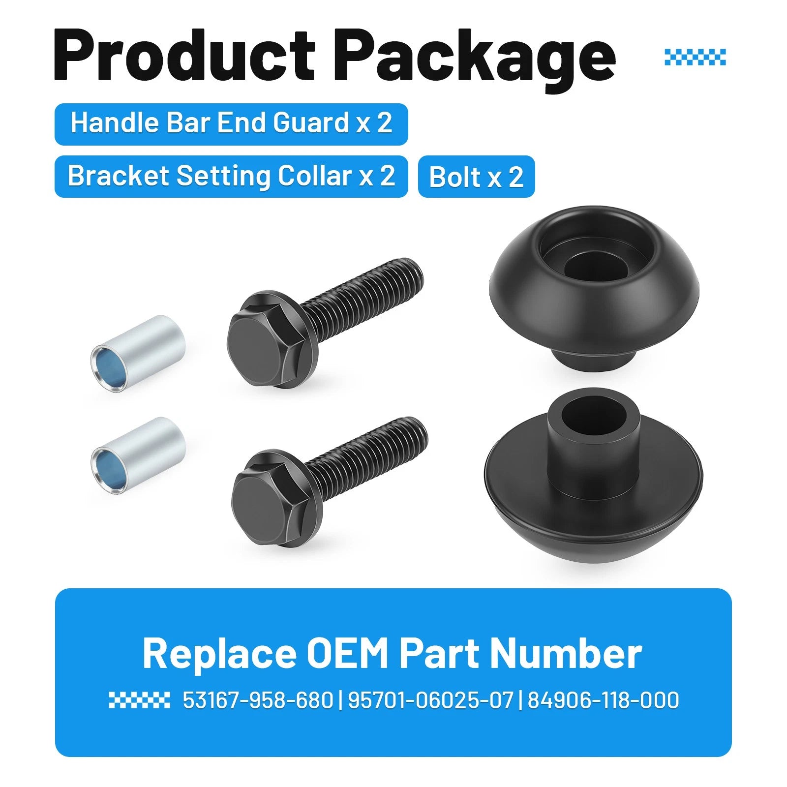 Handle Bar End Guard w/ Screw for Honda ATC110 ATC125M ATC200M ATC200X ATC250R (1970–1986)