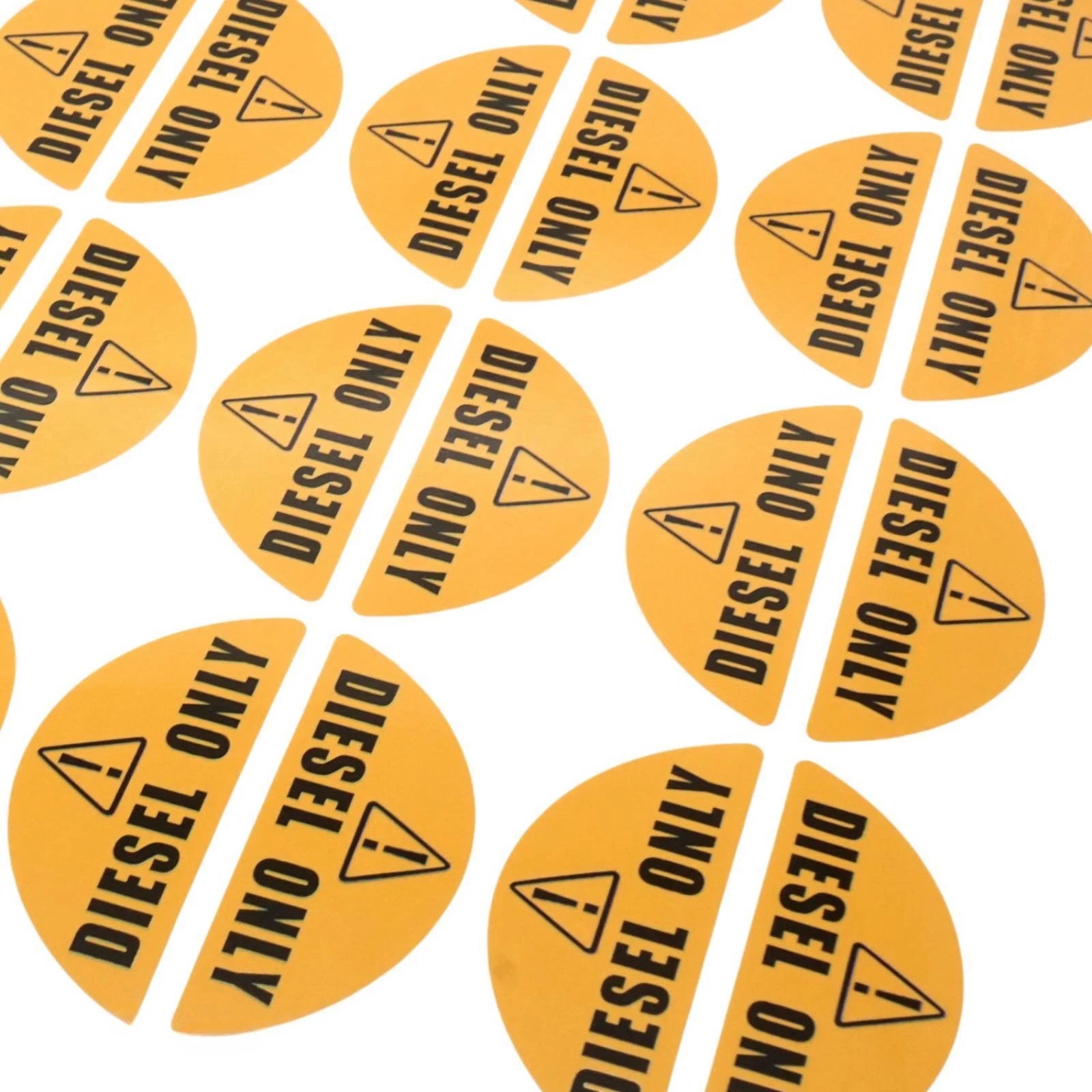 Yellow Diesel Only Sticker for Truck (Gasoline Tank Decal)