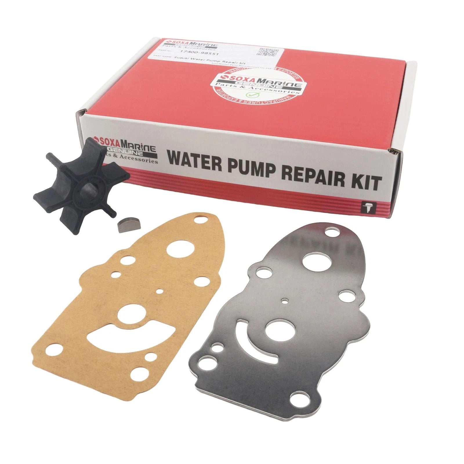 Water Pump Impeller Repair Kit for Suzuki DT 6-15 HP (17400-98551, 18-3259)
