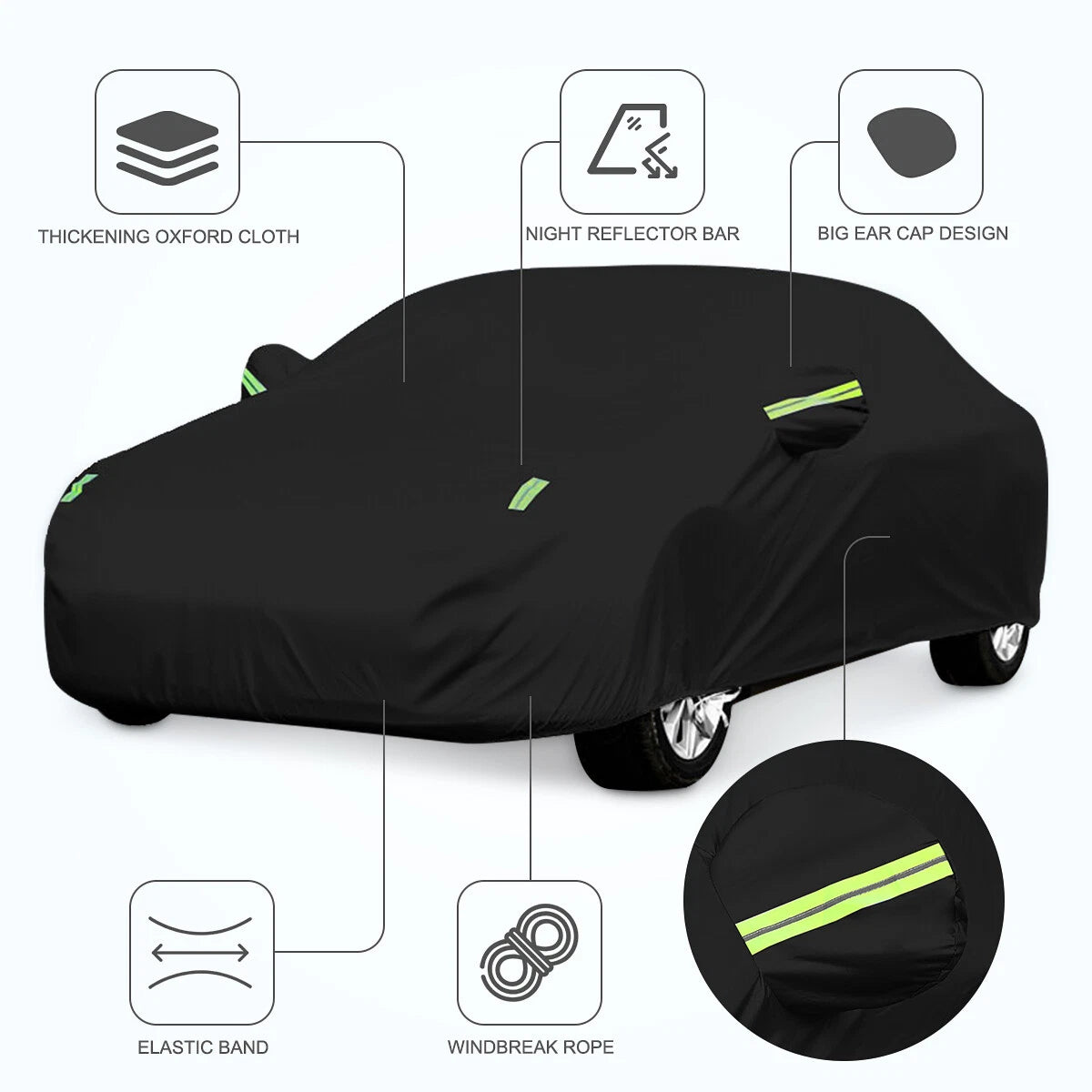 Full Cover for Honda Accord Sedan (2018–2023) UV Snow Rain Resistant