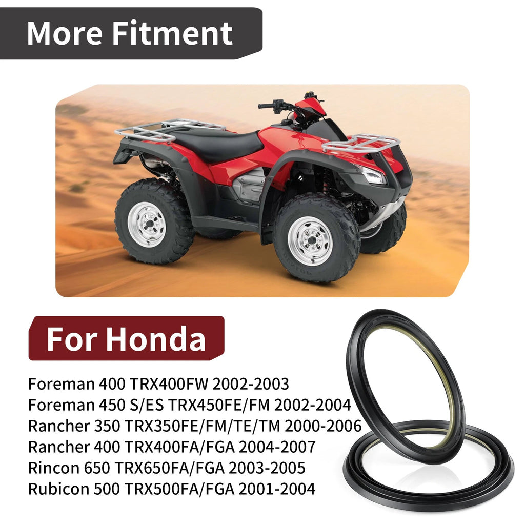 2Pcs Front Brake Drum Dust Seal for Honda Foreman 400, Rancher 350, Rincon 650