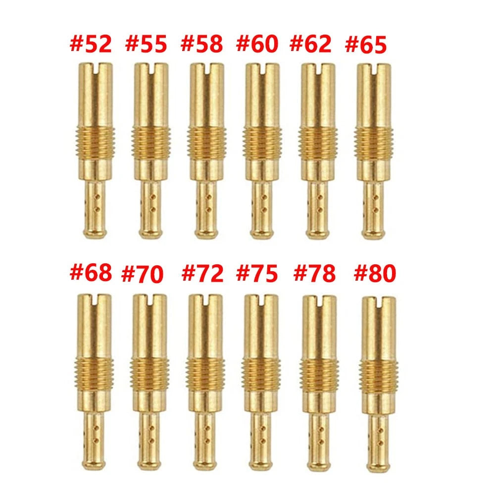 12Pcs Carburetor Pilot Slow Jets #52 - #80 for Keihin PJ PWK PWM PE PD (N424-21)