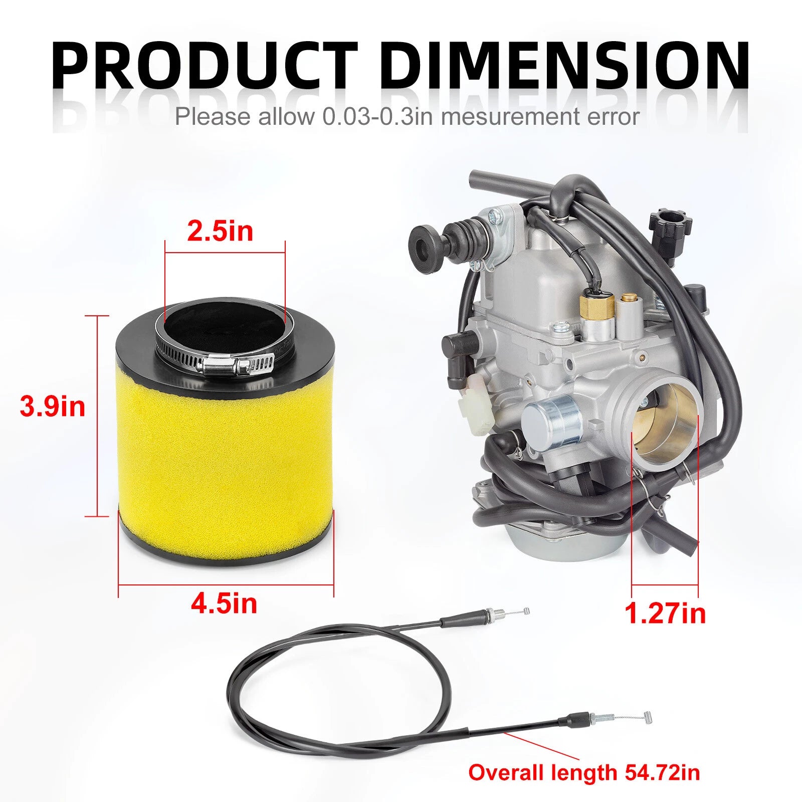 Carburetor Filter Intake Manifold for Honda Rancher 350 TRX350 (2000–2006)