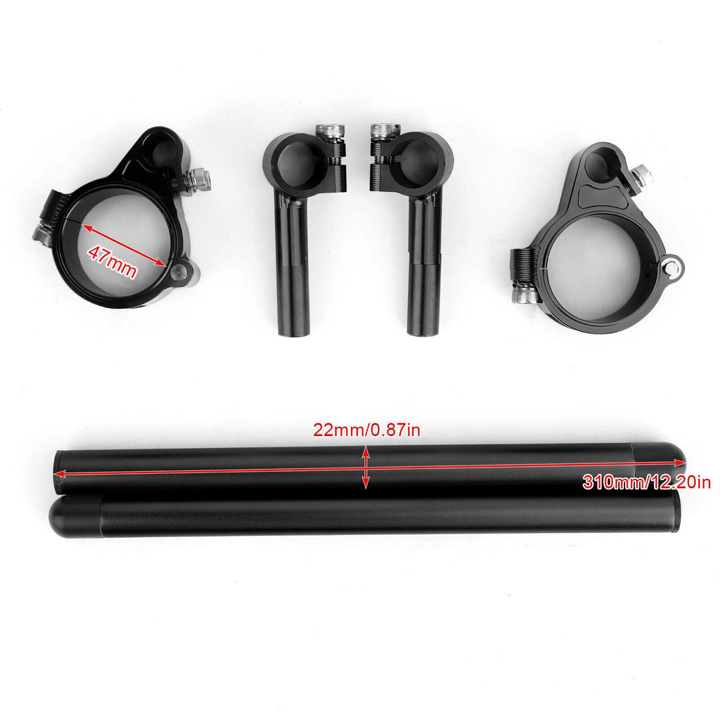 Adjustable CNC Billet Clip Ons Handlebar Kit for Universal 47mm