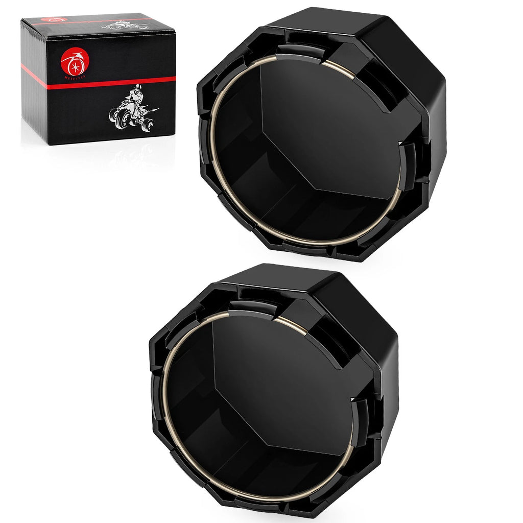 Set of 2 Matte Black Hub Cap Covers for Polaris Sportsman 570 (2015–2025) 5451374-458