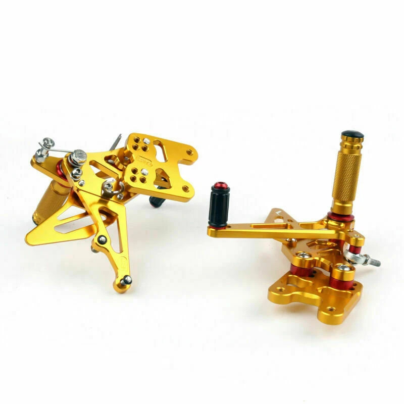 Adjustable Rearset for Suzuki GSXR GSX-R 1000 (2007–2008) - Aluminum Gold
