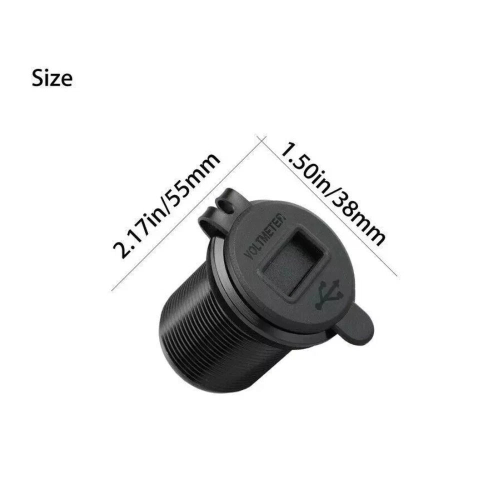 Dual USB Phone Charger Adapter for Motorcycle Boat (Cigarette Lighter Socket)