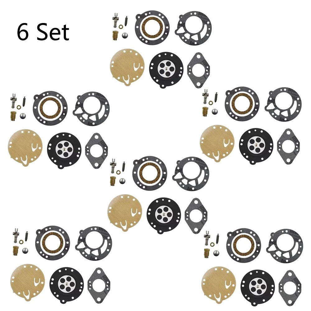 Set of 6 Carburetor Repair Kits for Tillotson RK-114HL HL-109B 112D 125C 132C 155B