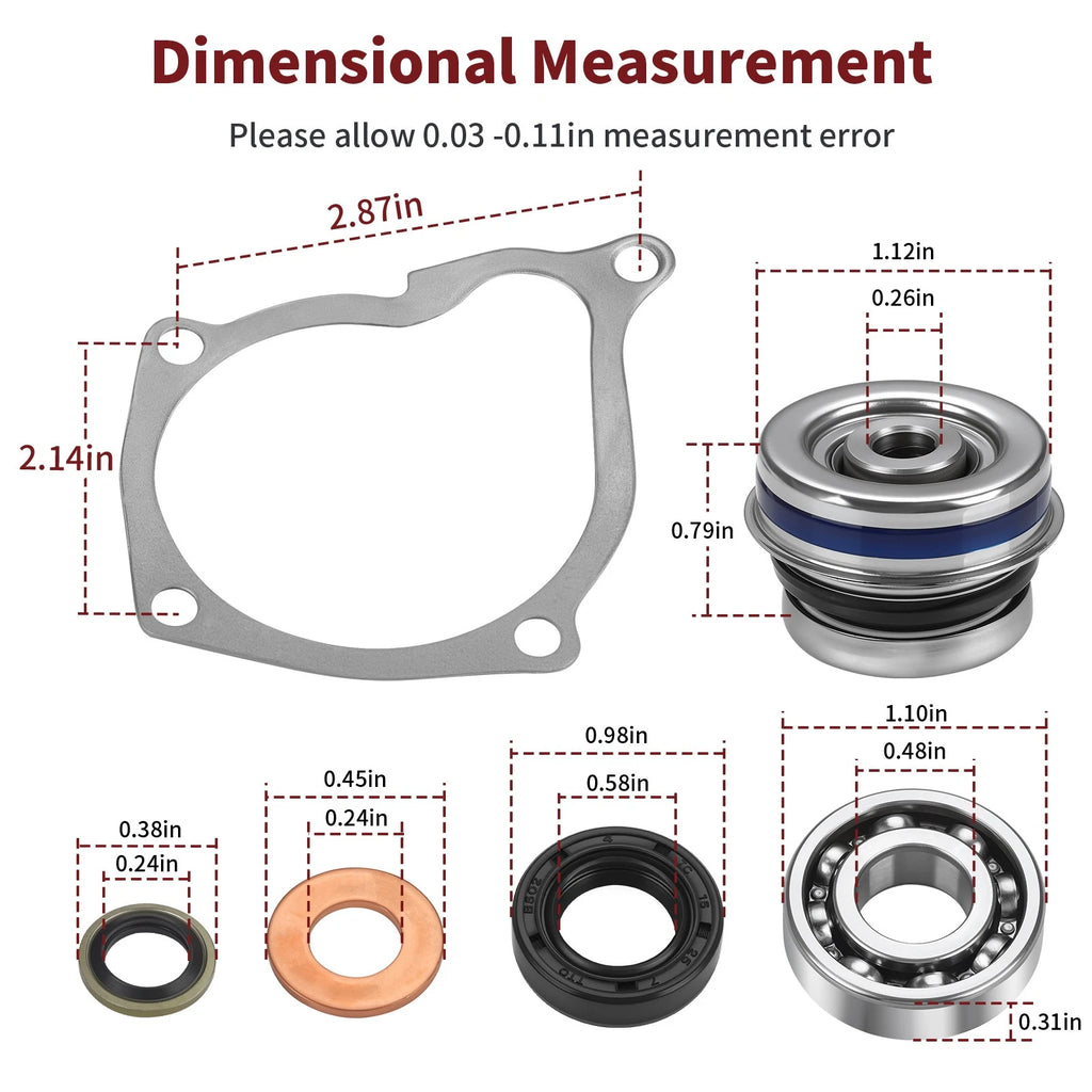 Water Pump Bearing Seal & Gasket for Polaris Ranger Magnum 425 500 (2000–2009)