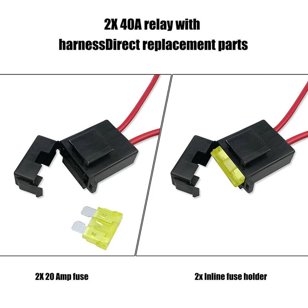 Dual Electric Fan Relay Wiring Harness Kit for Universal Applications (175-185)