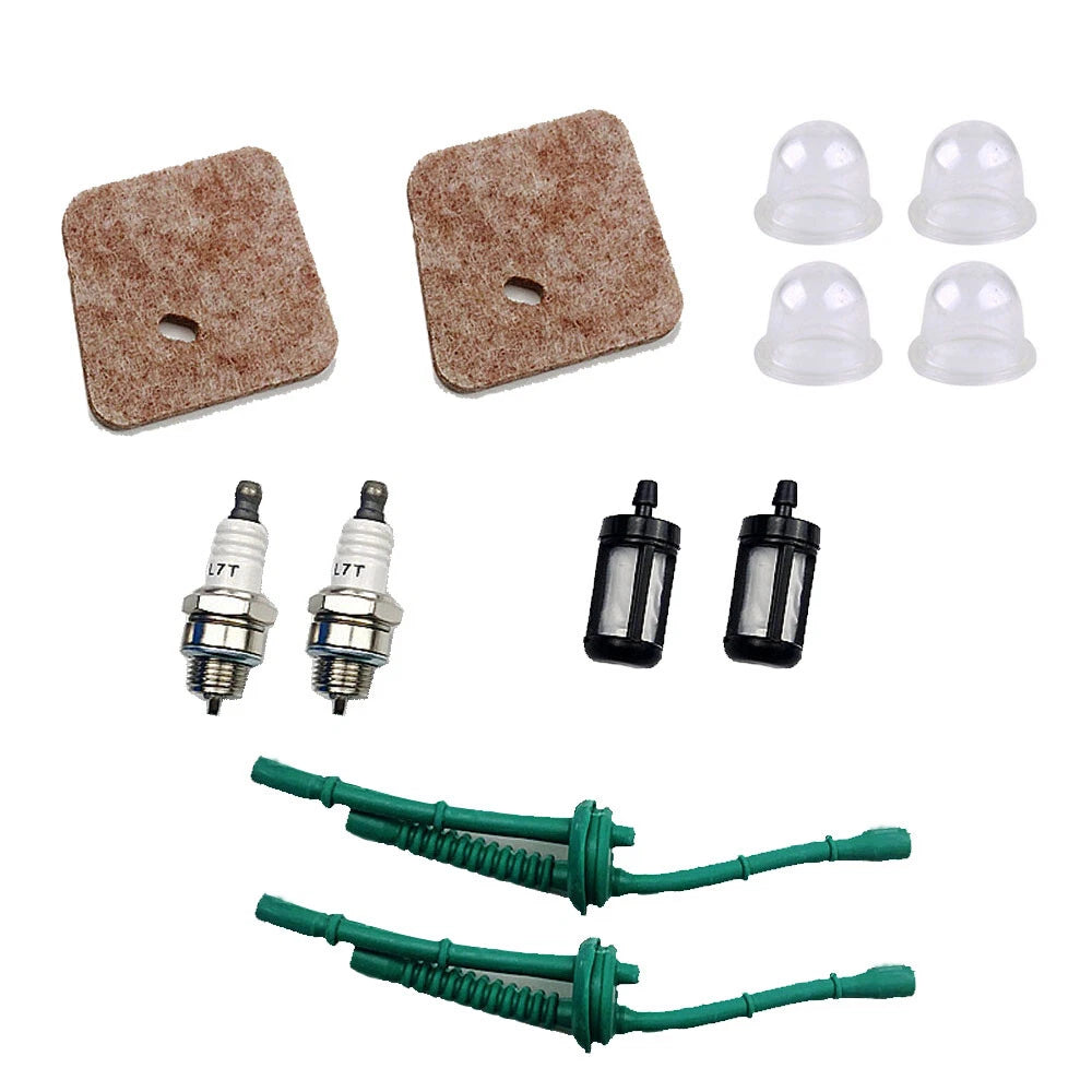 Air Fuel Filter Spark Plug Primer Bulb Kit for Stihl FS38 FS45 FS46 FS55
