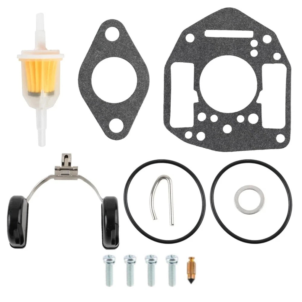 Carburetor Repair Kit & Fuel Filter for NIKKI (146-6100, 146-0479, 146-0496)