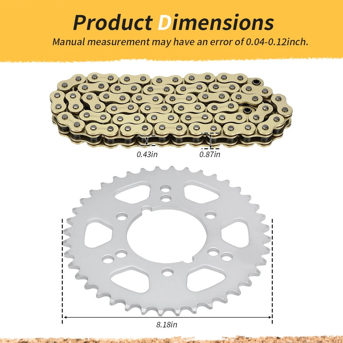 2X X-Ring Drive Chain + Sprocket for Polaris Trail Boss 330 (2003–2013)