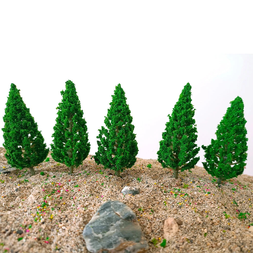 10Pc Pine Tree Landscape Ornament for Garden Park Train Railroad Scenery