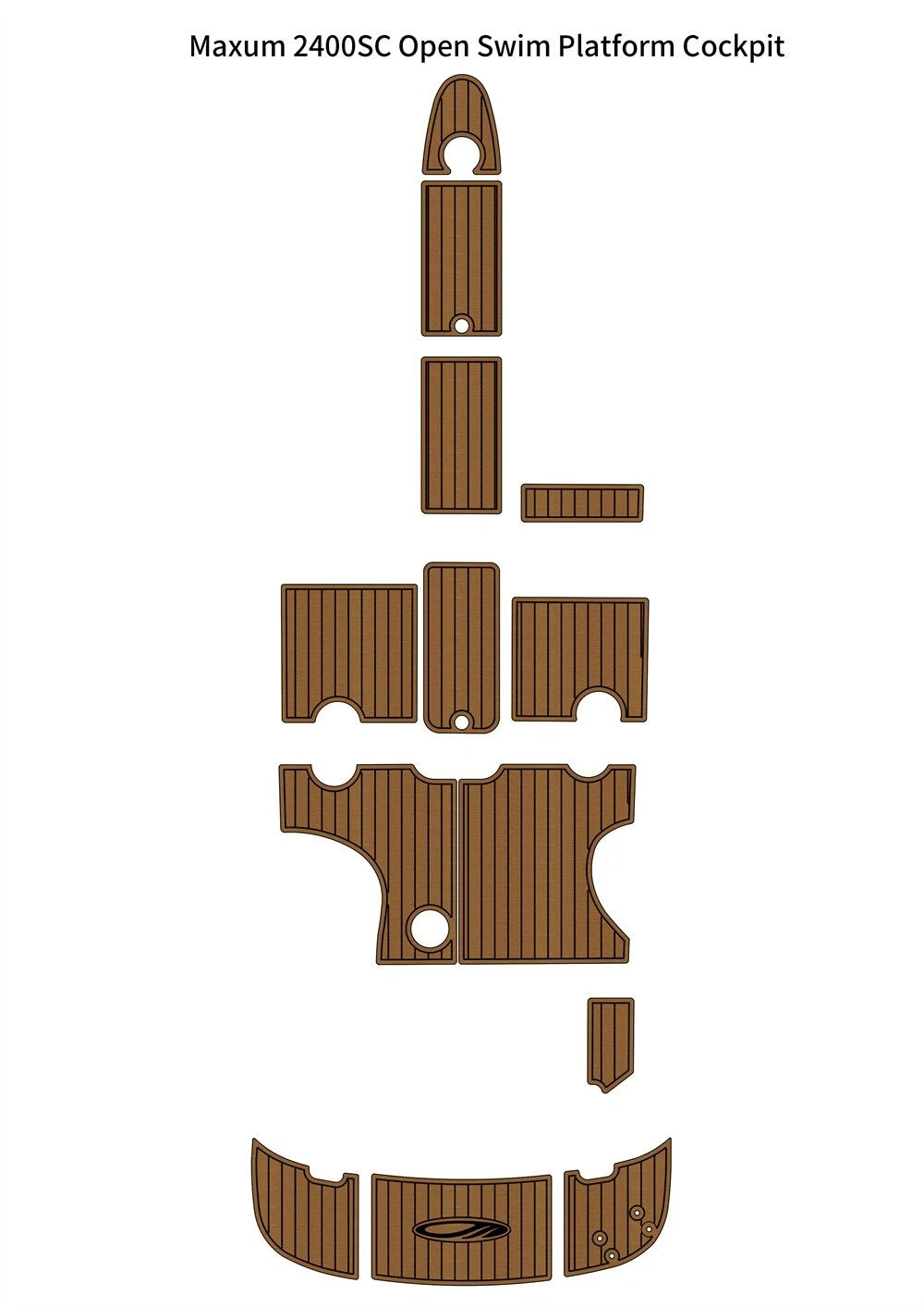 EVA Teak Deck Flooring for Maxum 2400 SR3 (2008)