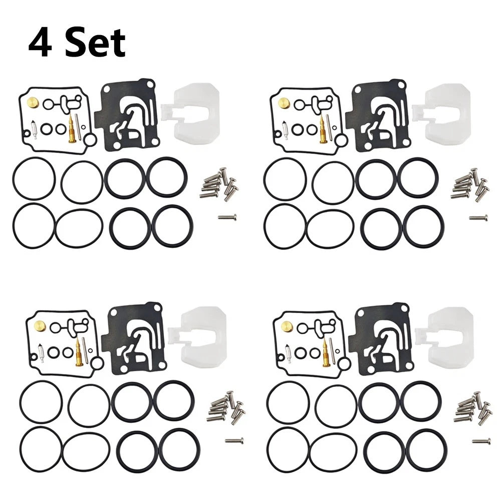 4X Carburetor Rebuild Kit for Yamaha 4Stroke 40-50HP (62Y-W0093-10)