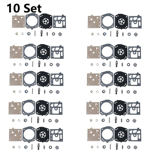10x Carburetor Rebuild Kit for Walbro K22-HDA (Chainsaw)