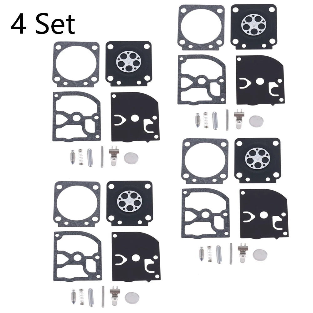 Set of 4 Carburetor Rebuild Kits for ZAMA RB-129 C1M-W26A C1M-W26B C1M-W26C