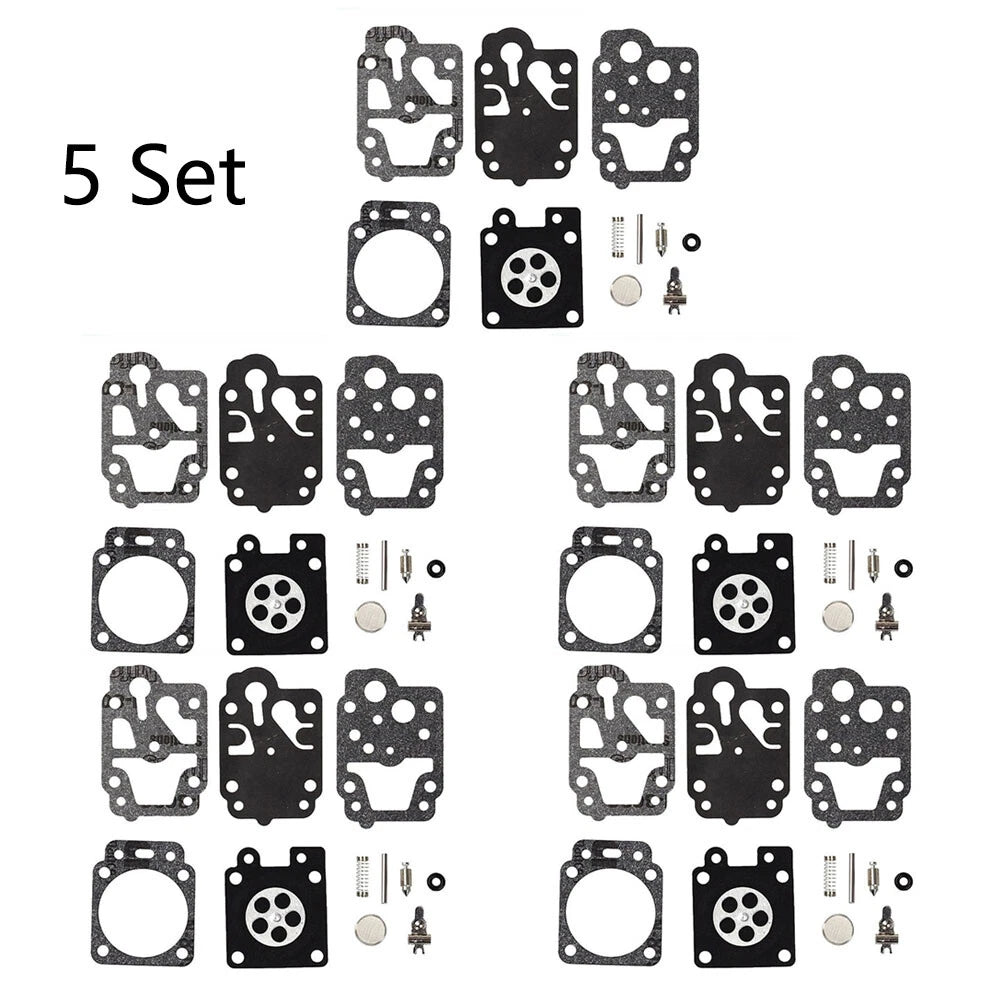 Set of 5 Carburetor Repair Kits for Walbro K10-WYC Chainsaw Blower Trimmer