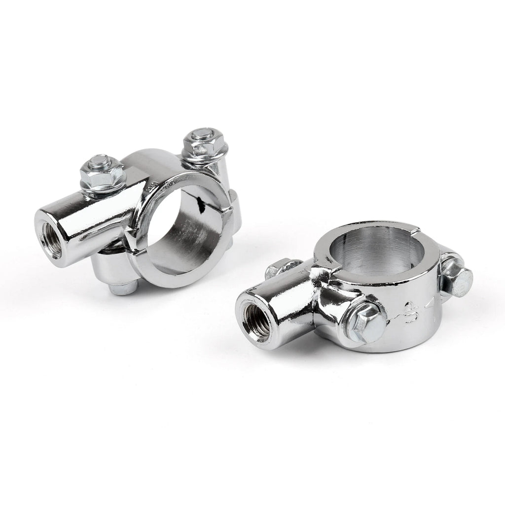 1" 25mm Handlebar 10mm Thread Mirror Mount Holder Clamp for Motorcycle