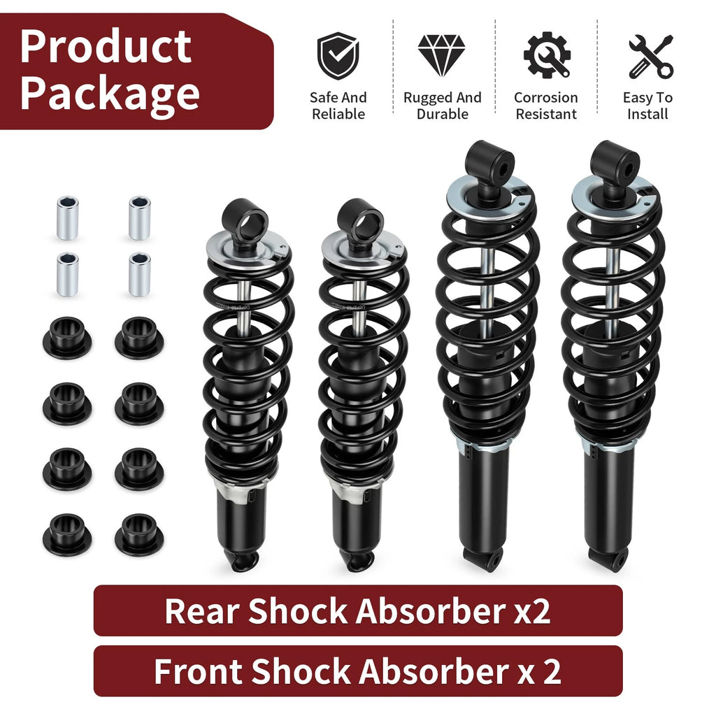 Set of 2 Front & Rear Shock Absorbers for Polaris Scrambler 850 (2013–2025) 7043463 7043464