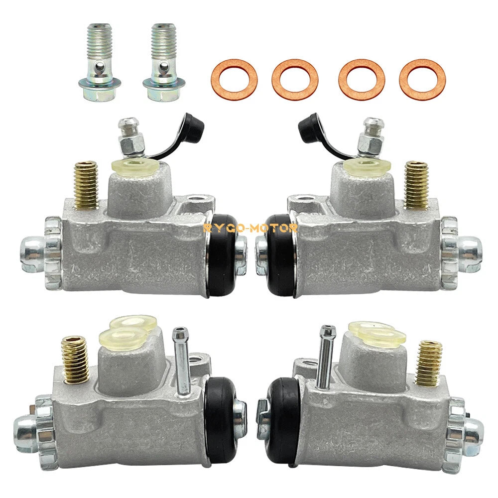 Set of 4 Front Brake Wheel Cylinders for Honda Rancher 400 TRX400FA TRX400FGA (2004–2007)