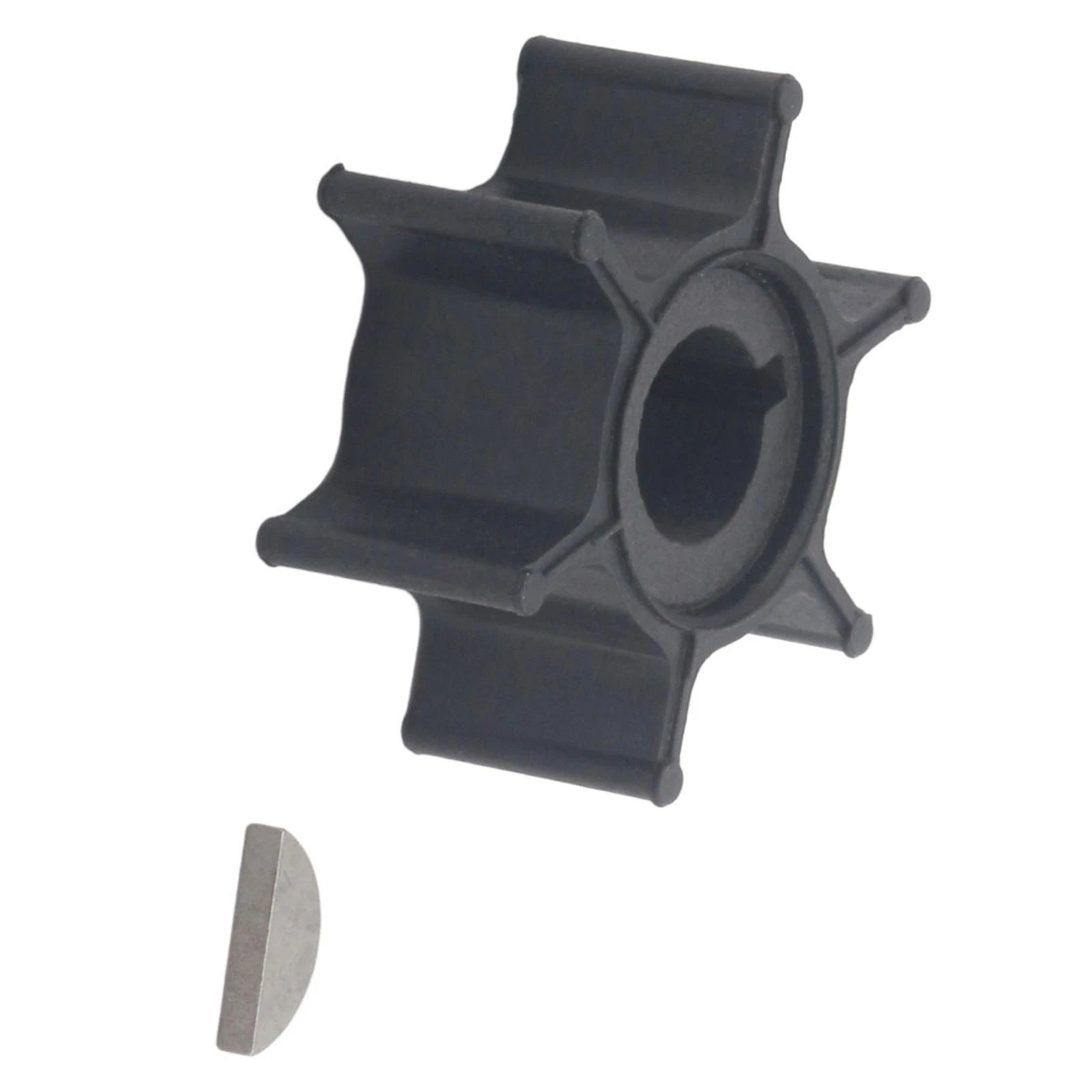 Water Pump Impeller & Key for Yamaha 2-Stroke 6-8 HP Outboard (1990–2023)