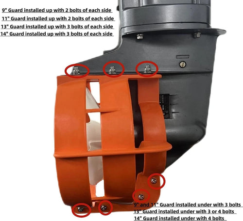 11" Propeller Safety Guard for Outboard Motors Up to 10.5" (25-35 Hp)