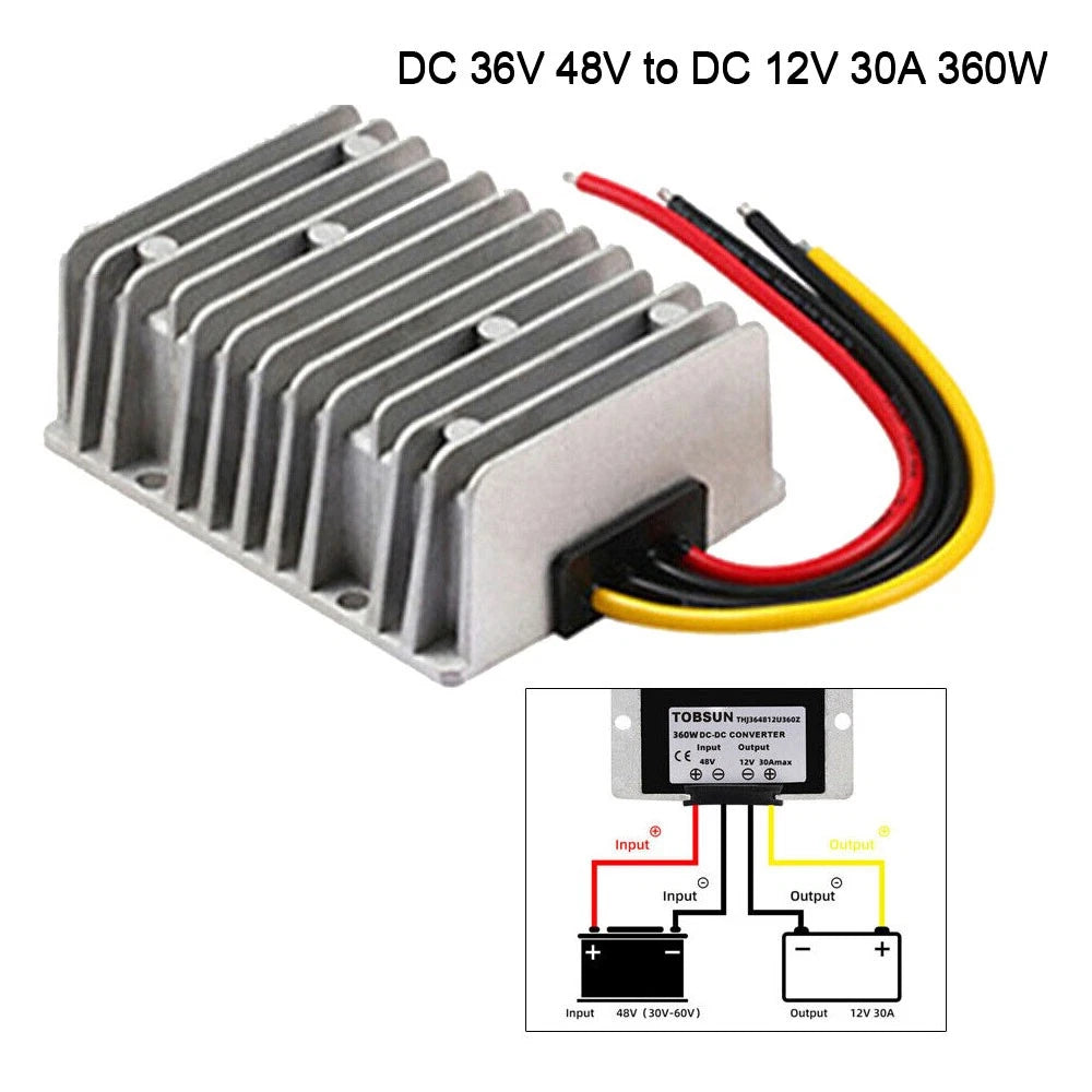 Power Converter Regulator for DC 48V to DC 12V 30A 360W Waterproof