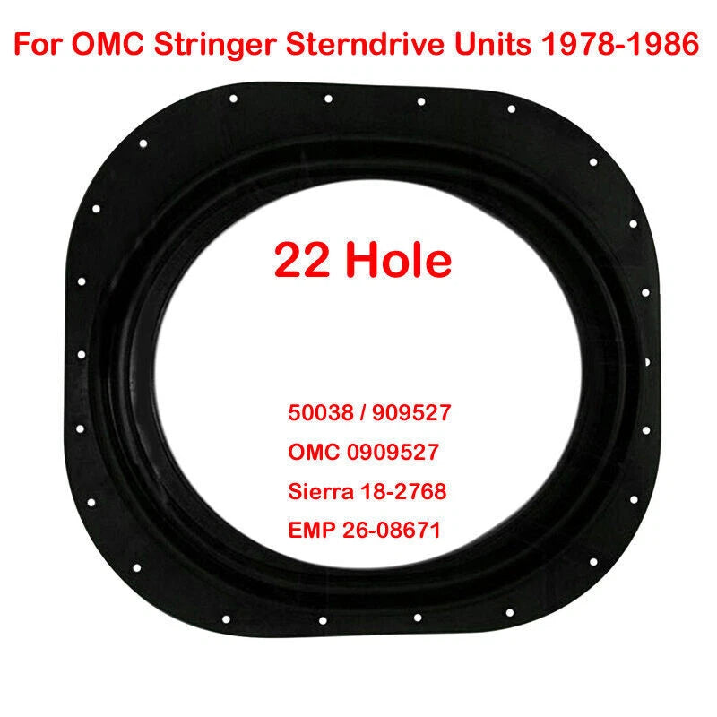 OMC Stringer Transom Seal Boot 22 Hole Rubber Boot (1978–1986)
