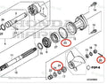 Lower Unit Oil Seal Set for Honda Marine BF60A (60HP) 91252-ZW4-003, 91352-ZZ3-000
