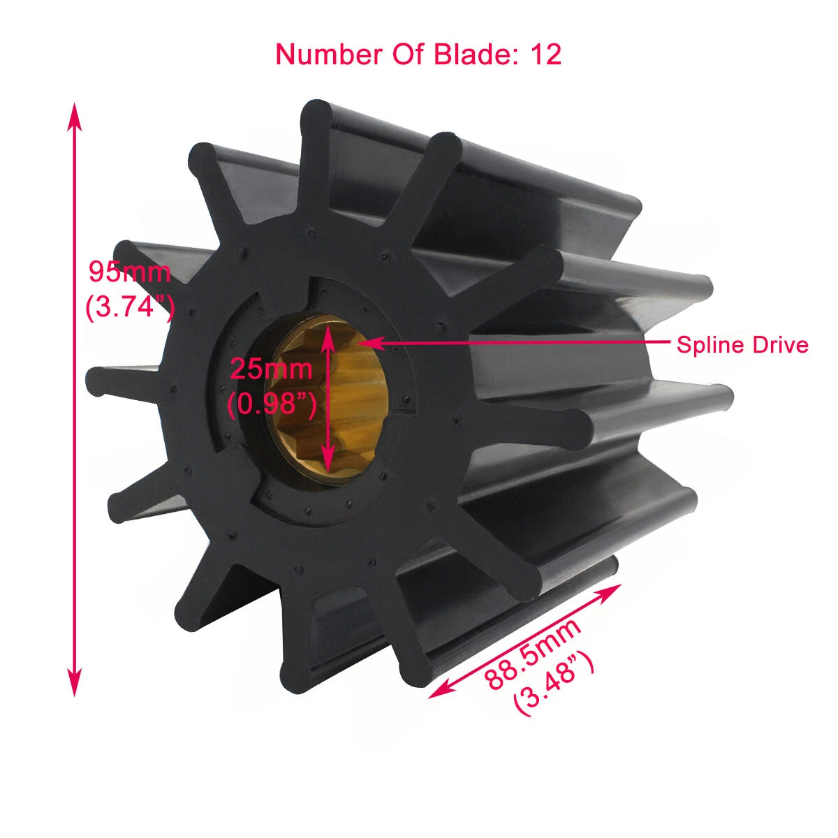 Raw Sea Water Pump Impeller Repair Kit for Jabsco Johnson (09-814B)