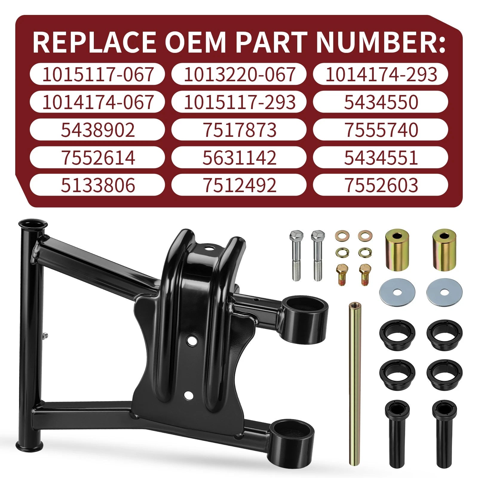 Rear Lower Left A-Arm w/ Bushing Kit for Polaris Sportsman 500 HO (2003–2006)