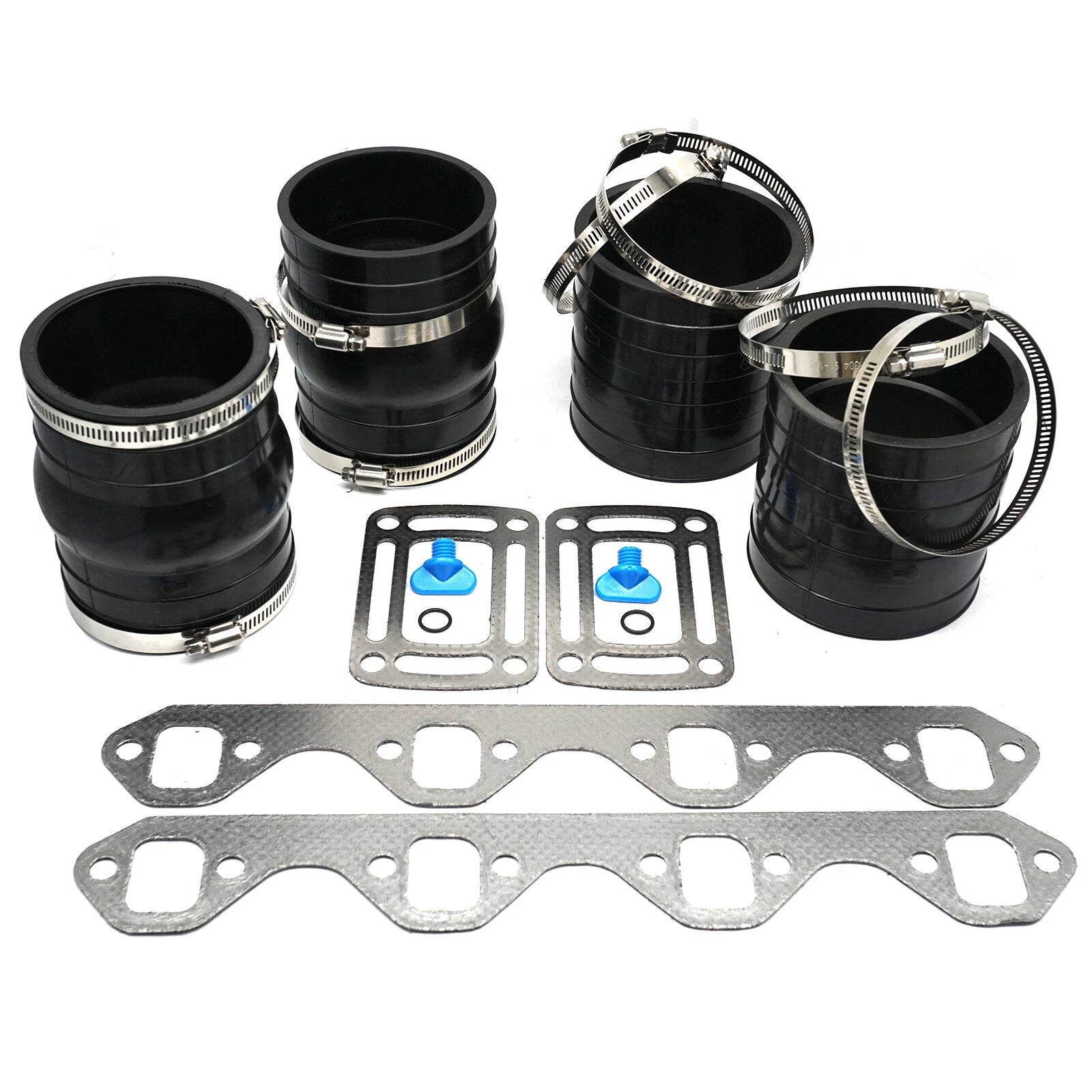 Exhaust Manifold Bellow Hose Kit W/Gasket for OMC 5.0 5.8L V8 (3852455)