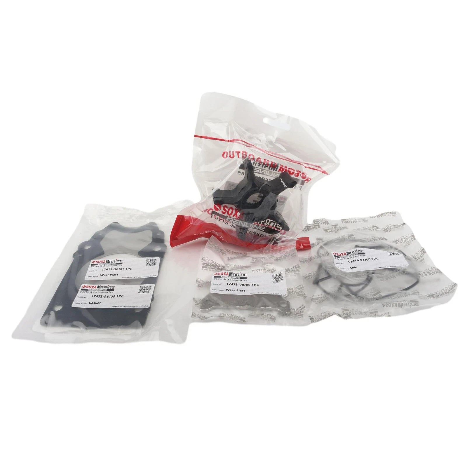 Water Pump Impeller Repair Kit for Suzuki 200 225 250 300 HP (200–300) 17400-98J01 18-3267