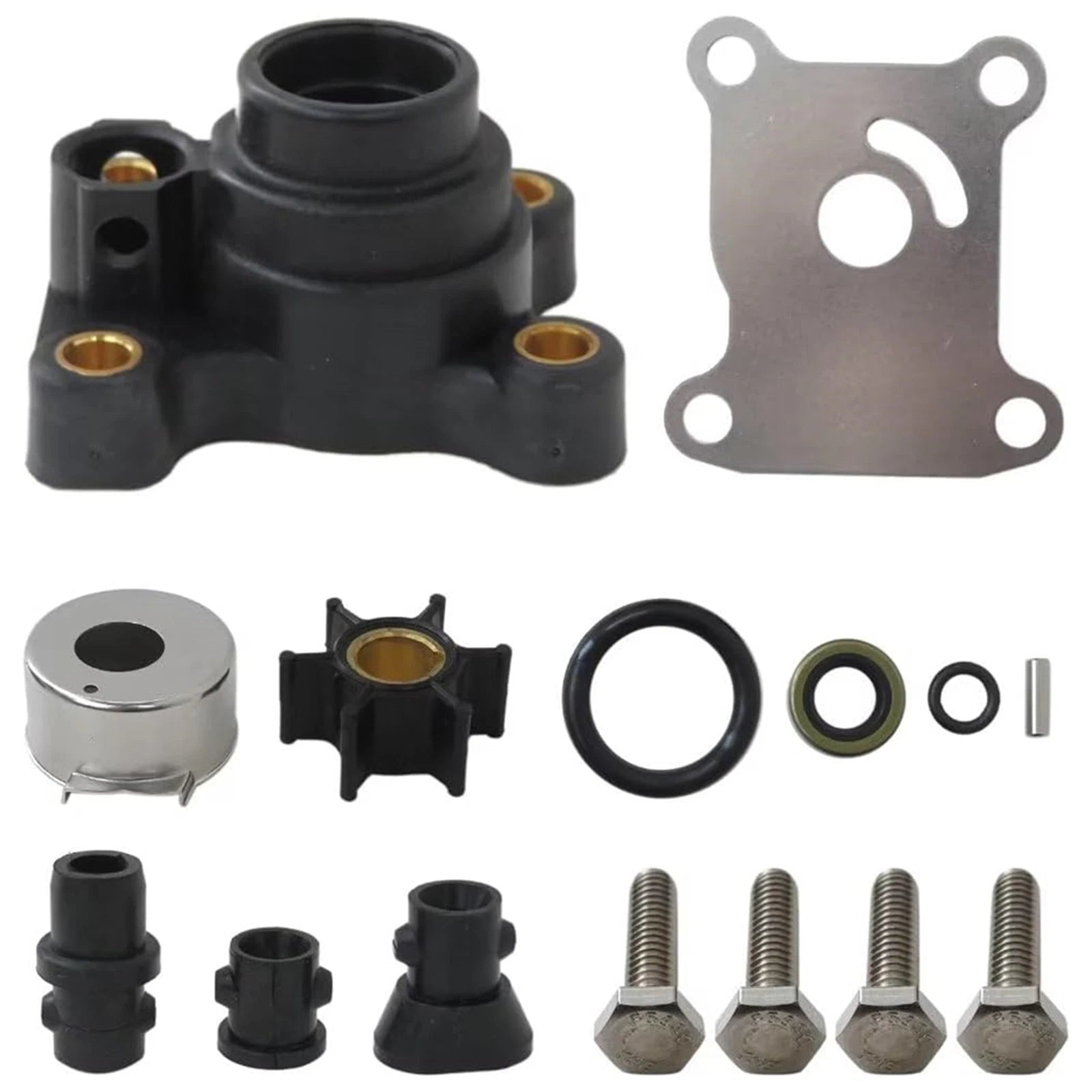 Water Pump & Impeller Kit 394711 for Johnson Evinrude OMC Outboards (w/Housing)