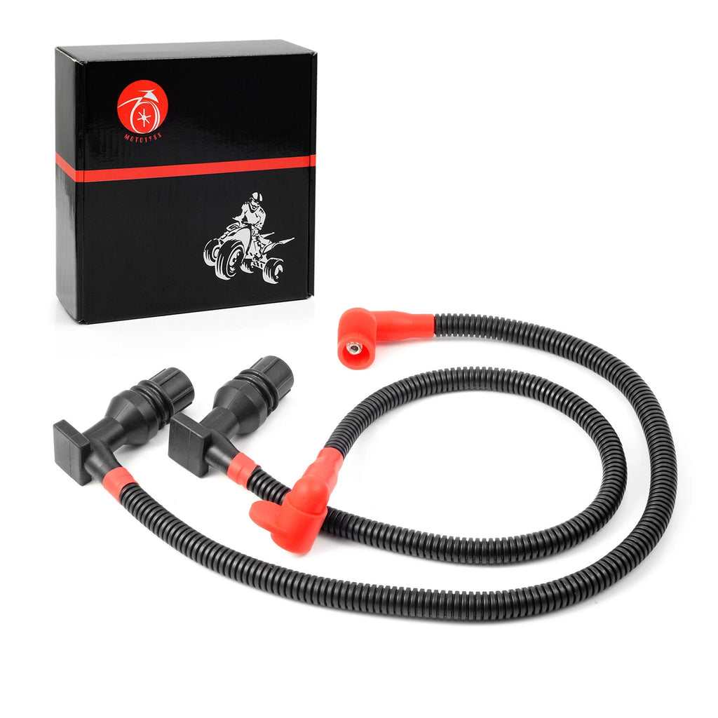 2Pc Ignition Coil Spark Plug Wire for Polaris RZR 4 800 (2011–2014)