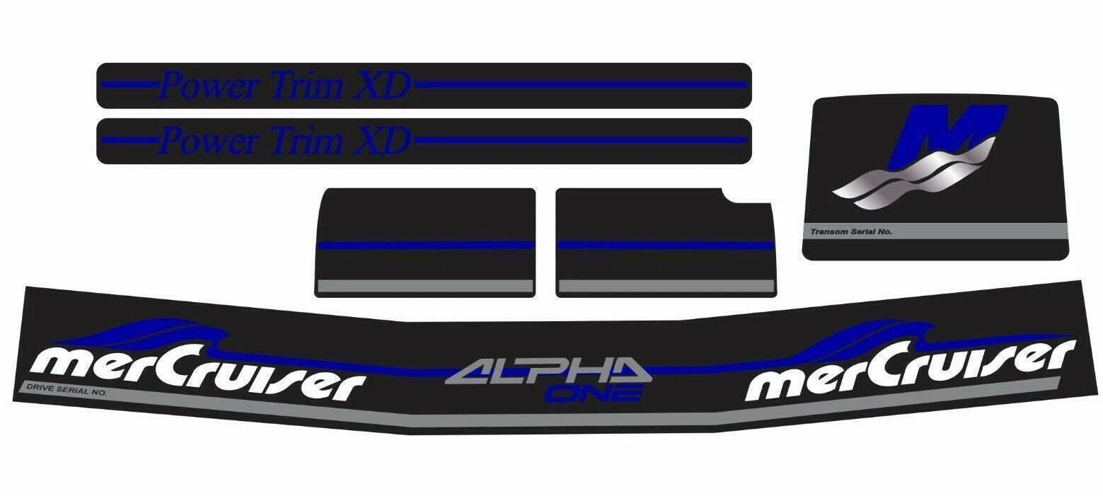 MerCruiser Stern Out Drive Decals for Alpha 1 Gen 2 (1991–1996)