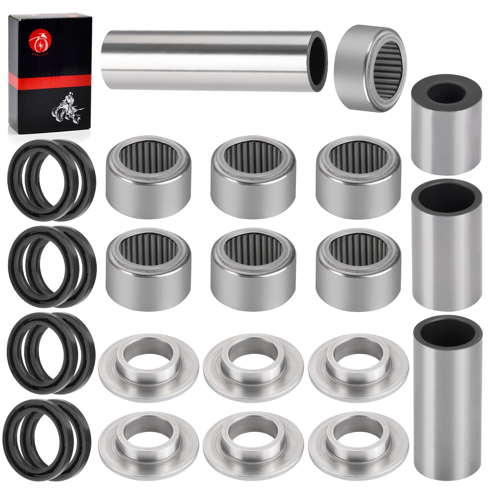 Swing Arm Linkage Bearing Seal w/Bushing for Kawasaki KFX400 DVX400 (2003–2008)