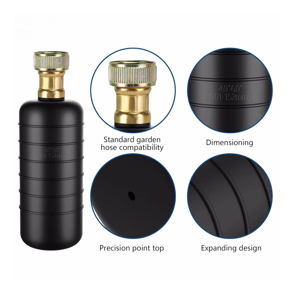 3X Drain Bladder Kit for Drain Cleaning (Fits 1 to 6 Inch Pipes)