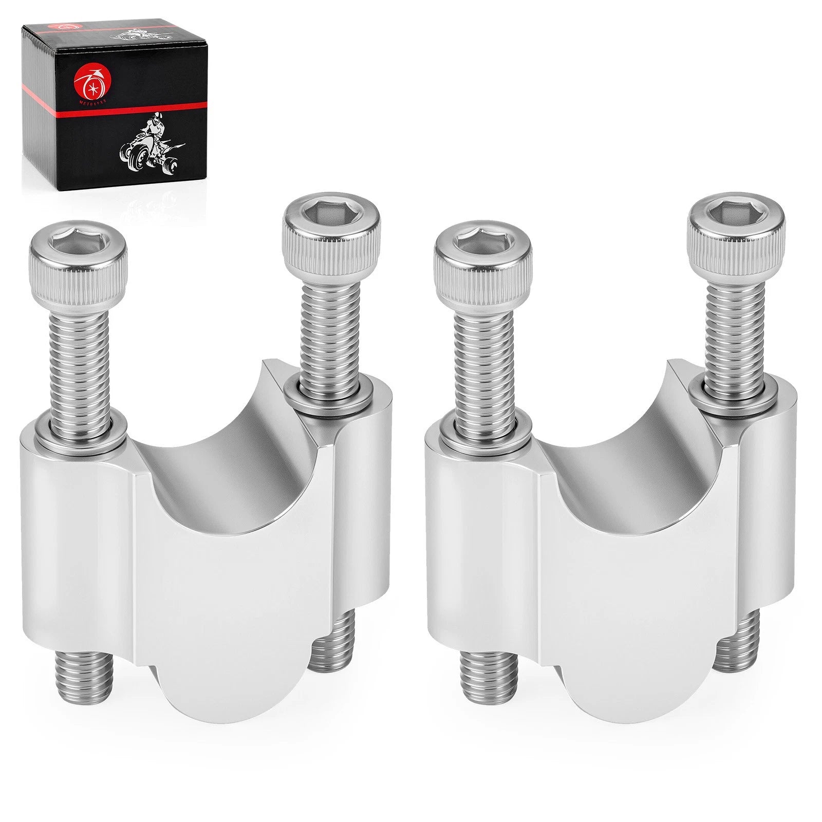 30mm Handlebar Risers 7/8" Bar Clamp Kit for Honda Yamaha ATV Dirt Bike