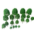 20pc Mixed Size Model Trees for Train Railroad Scenery (Scale)