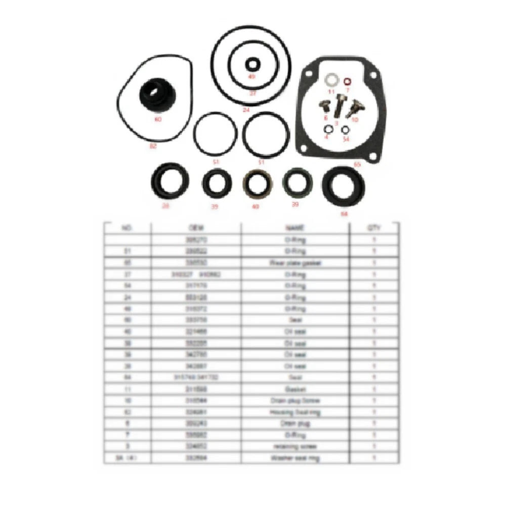 Seal Kit for Johnson Evinrude 35 40 48 50 HP 2 Cylinder Lower Unit (433550)