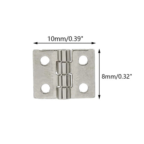 100pc Mini Metal Hinges for Craft Door Wooden Box (8x10mm)